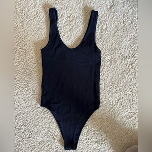 Zara black ribbed bodysuit. Size medium-large.